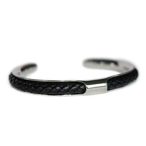 Open Cuff Leather Bangle