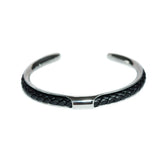 Open Cuff Leather Bangle