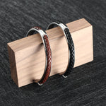 Open Cuff Leather Bangle